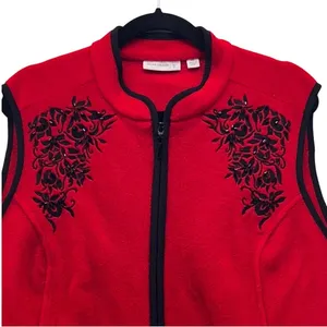 Susan Graver Fleece Vest‎ Red 2X thumbnail 2