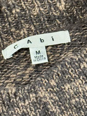 Cabi Cardigan Sweater Brown Open Front Chunky Medium thumbnail 3