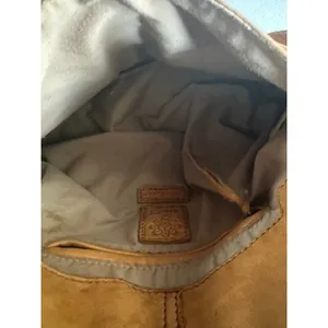 Lucky Brand Stash Ramblin Rose Weathered Leather Fold Over Hobo Shoulder Bag thumbnail 9