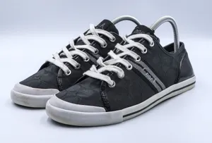 Coach Polly Signature Monogram Sneakers Womens 9B Black Jacquard Patent Low Top thumbnail 1