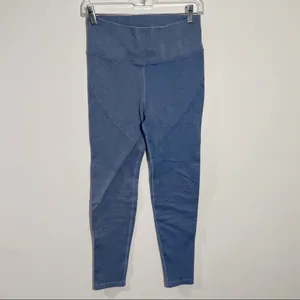 Aerie OFFLINE Seamless‎ High Waisted 7/8 Legging Blue Medium Athleisure Yoga Gym thumbnail 5