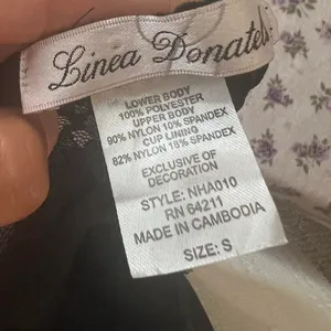 Linea Donatella Black Embellished Y2K Slip Dress Lingerie thumbnail 6