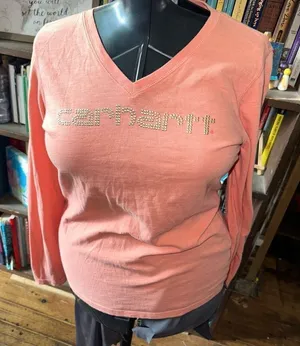 Carhartt pink gold studded bejeweled S streetwear top thumbnail 1