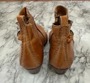 Vintage Father & Son Tan Brown Distressed Leather Old West Cowboy Boots Size 8 D thumbnail 6