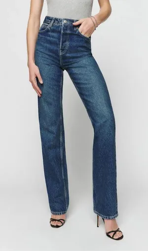 Reformation Cynthia Straight Long Jeans High-Rise thumbnail 1