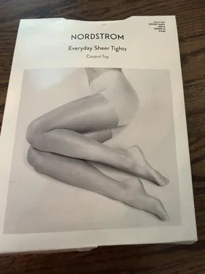 Nordstrom Everyday Sheer Tights Brown Taupe Control Top Sz B NIB thumbnail 1