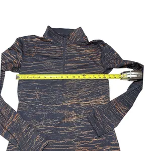 Nike Pro HyperWarm Victory Half Zip Large Copper Dark Charcoal Long Sleeve Run thumbnail 7