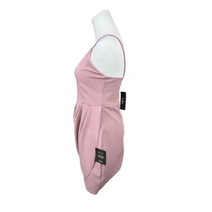 Lulu's Forever My Girl Mini Dress Pink MEDIUM Tulip Skirt Pastel Sleeveless Chic thumbnail 3