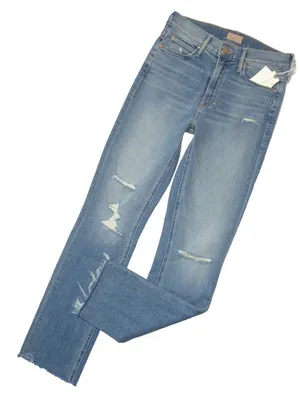 NWT Mother Mid Rise Dazzler Ankle Fray in Weekend Kitten Stretch Jeans 26 thumbnail 5