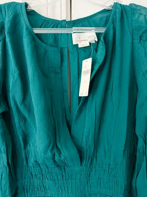 Anthropologie The Somerset Deep-V Long Sleeve Romper, Size XS thumbnail 8
