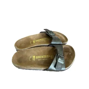 Birkenstock Madrid Metallic Anthracite Birko-Flor Slide Sandals 38/ 7-7.5 Narrow thumbnail 2