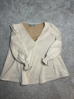 Tuckernuck Suede Easton Blouse Bone thumbnail 3