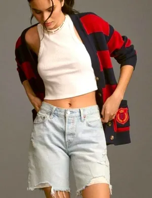 Levi’s 501 Distressed High Rise Denim Jean Shorts thumbnail 1
