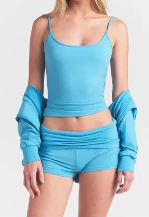 Skims Cotton Jersey Scoop Neck Cami XS in Water NWT thumbnail 1