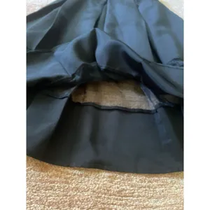 EXPRESS Black A-Line Midi SKIRT with Sheer Panel Details Size XS NWOT thumbnail 8