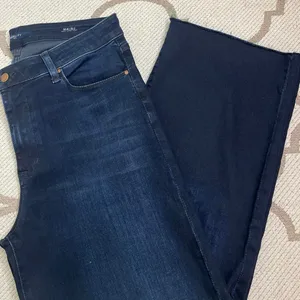 Fidelity Denim Malibu High wide crop raw hem Venetian Blue Jeans, size 31 thumbnail 1