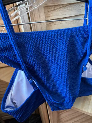 Textured Royal Blue Bikini Medium NWOT thumbnail 6