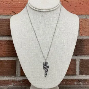 Filigree Lightning Bolt Necklace Silver thumbnail 2