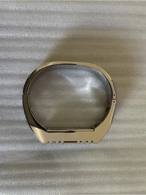 Tory Burch X Fitbit Silver Tone Metal Geometric Hinged Bangle Bracelet thumbnail 7