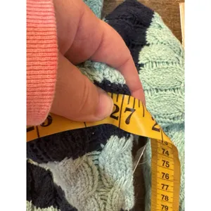 NWT Anthropologie Pilcro Cable Sweater Size Large Tunic Striped Linen Cotton thumbnail 12