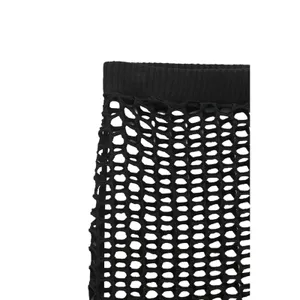 ZARA Crochet Maxi Skirt Black Cover-Up Beach Size Small NEW Cotton Knit thumbnail 2