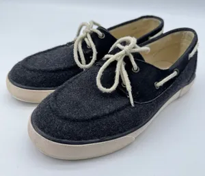 Polo Ralph‎ Lauren Lilia Boat Shoes Women 8.5B Flannel Microsuede Coastal Preppy thumbnail 1