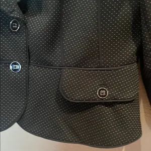 White House Black Market Women’s Dotted Blazer Ruffle collar 3/4 Sleeves Size 12 thumbnail 6