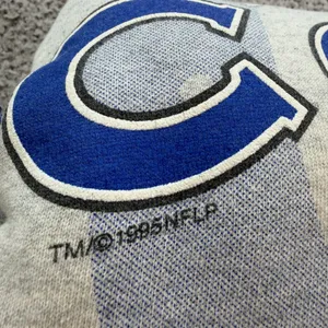 Vintage 90s Indianapolis Colts Reworked Flannel Cropped Sweatshirt Galt Sand 3XL thumbnail 5