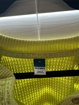 Old Navy Lime Green Henley Crew Sweater thumbnail 2