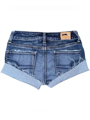 American Eagle Low Rise Micro Mini Jean Booty Shorts Distressed Sz 0 y2k grunge thumbnail 2
