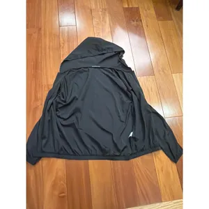 Brandy Melville Windbreaker Women Black Malibu‎ California Graphic Hoodie OS thumbnail 7