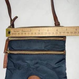 Dooney & Bourke Nylon‎ North South Triple Zip Crossbody Bag Purse Navy thumbnail 5