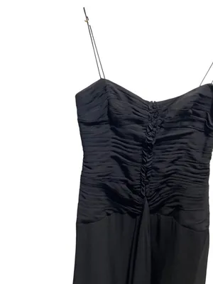 Anne Klein 100% Silk Midi Dress Black Size 6 NWT Wedding, Special Occasion Party thumbnail 7