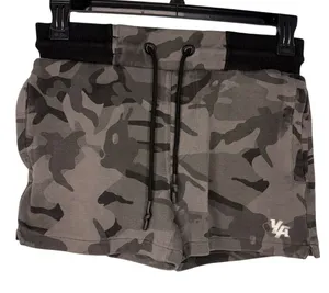 YoungLA Grey Camo French Terry Bodybuilding Shorts Women's Size Medium Gray thumbnail 1