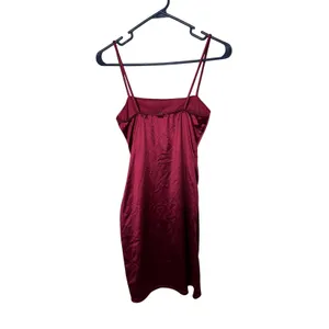 Windsor Burgundy Satin Ruched Bodycon Mini Dress Wine Red S thumbnail 6