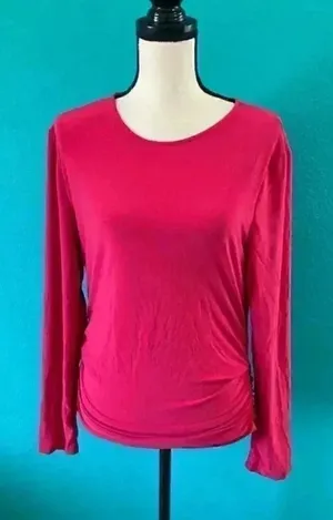 New with tags zara bright pink long sleeve shirt in size small thumbnail 1