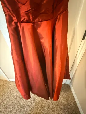 Isabella Fiore One Shoulder Rust Mermaid Gown thumbnail 5