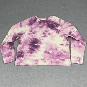 Wildfox Sweatshirt Womens Medium Pink Star Tie Dye Crewneck Fleece Pullover thumbnail 7