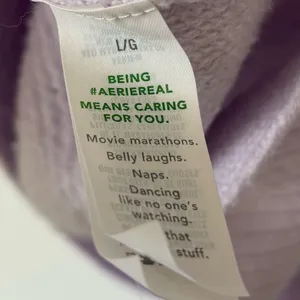 Aerie CozyUp Waffle Polo Sweater Lavender Dawn Purple Oversized Baggy Knit thumbnail 11