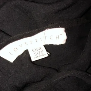 Love stitch one size black oversized kimono dress thumbnail 3