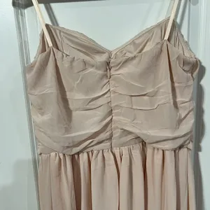 Lulu's Sz XL Maxi Dress Moonlight Serenade Strapless Peach Blush Chiffon Evening thumbnail 7