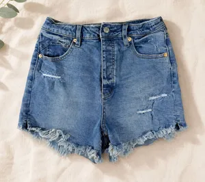 Free People We The Free Women’s Size‎ 28 Distressed High Rise Denim Shorts thumbnail 1