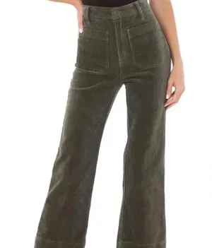 Show Me Your Mumu Green Corduroy Cropped Pants thumbnail 1