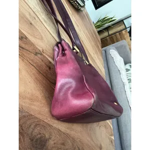 90's vintage Etienne Aigner burgundy leather shoulder bag purse horseshoe logo thumbnail 2