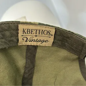 KBETHOS Vintage Camo Distressed Baseball Cap Hat Green Brown Black 100% Cotton thumbnail 9