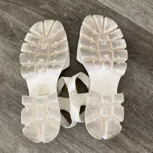 Dream Paris 90s y2k chunky white lug sole sandals 9 thumbnail 8