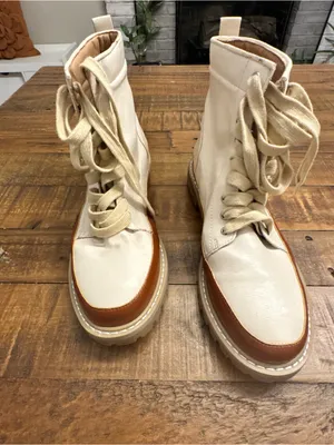 OASIS SOCIETY Two-Tone Lace-Up‎ Ankle Boots thumbnail 2