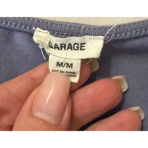 GARAGE Portia Square Neckline T Shirt in English Manor Blue sz. M thumbnail 6
