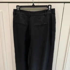 Loft Black Twill Wide Leg Pants Minimalist Career 100 % Lyocell Capsule Wardrobe thumbnail 4