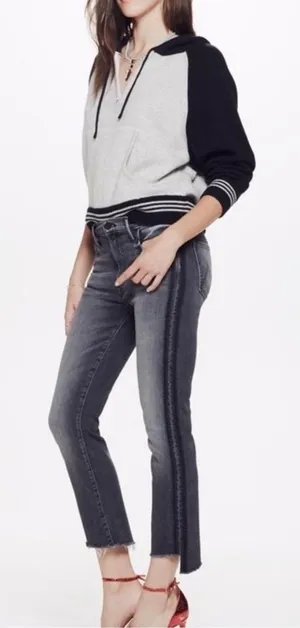 Mother Denim Insider Step Crop Fray in “Miss Moody Two Shoes Racer” size 28. thumbnail 1
